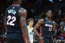 搞笑，热火队巴姆·阿德巴约在战胜勇士队后调侃吉米·巴特勒