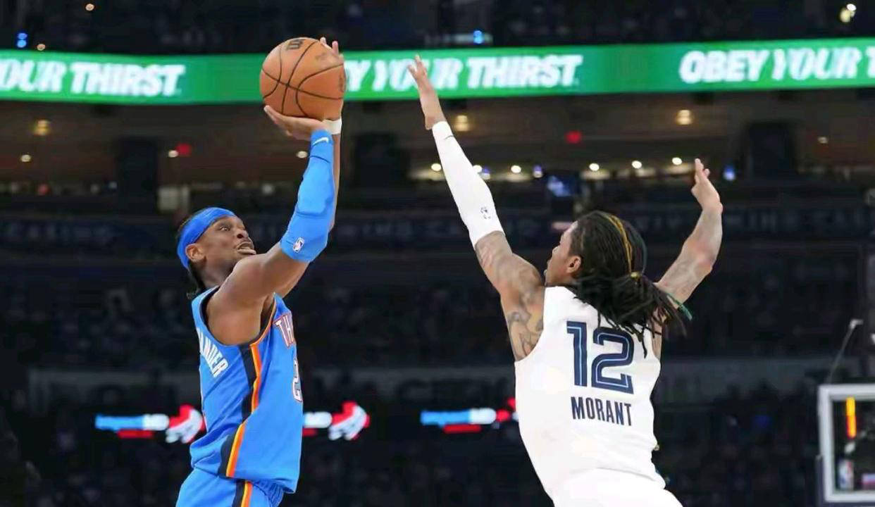 亚历山大全面表现，雷霆队客场大胜孟菲斯灰熊